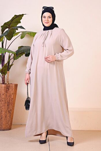 Ferace Γυναικείο Μακρύ Μητρικό Φόρεμα Ayrobin Plus Size