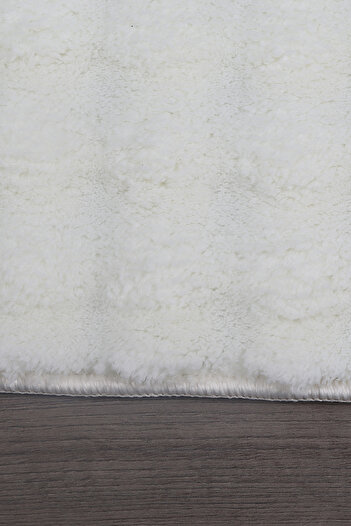 Bonny Home Bubble Cream Cutting Plush Runner Machine Washable Soft Pufidik Carpet with Non-Slip Base