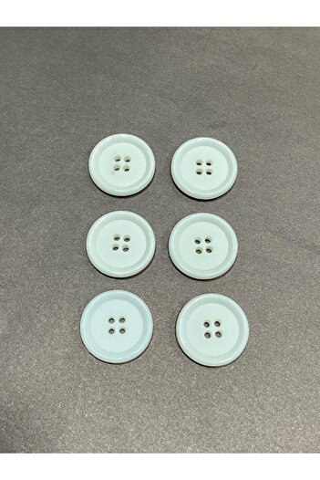 BİGÜMEX Set of 20 White Italian Button Trench Coat - 2.5 cm (M8926)