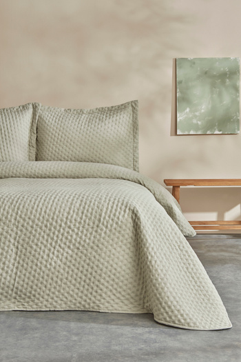 Karaca Home Breeze Soft Double Bedspread Sage