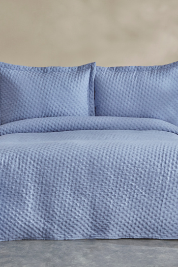 Karaca Home Breeze Soft Double Bedspread, Indigo Color