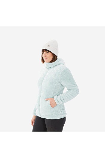 Decathlon Quechua Women's Warm Outdoor Fleece Coat - Green - Nh500