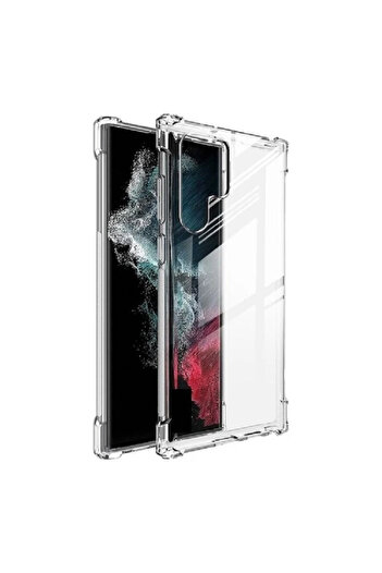 Fibaks Samsung Galaxy S23 Ultra Case Airbag Antishock Corner Protection Shock Absorbing Crystal Transparent Hard
