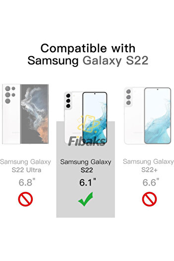 Fibaks Samsung Galaxy S22 Leather Look Stitch Pattern Protective Carbon Case