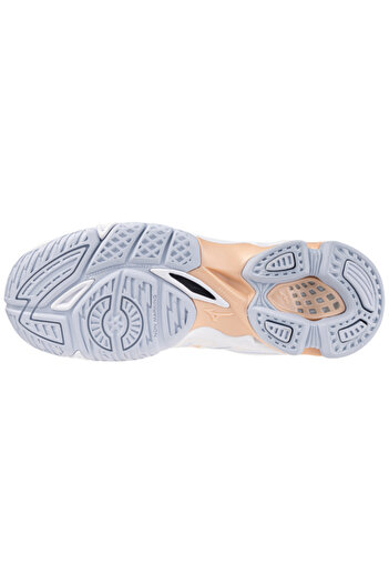 MIZUNO Wave Voltage Women's Volleyball Shoes White/Yellow