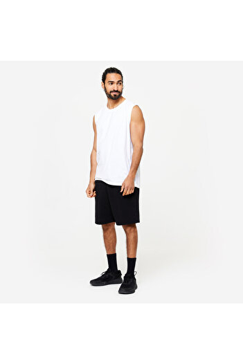 Decathlon Domyos Men's White Regular Sports Singlet 500 - Fitness Light Training