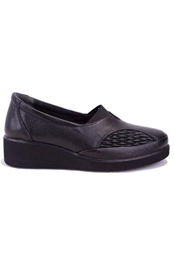 Polaris 105279   Black 5 Point Orthopedic Daily Women's Leather Shoes