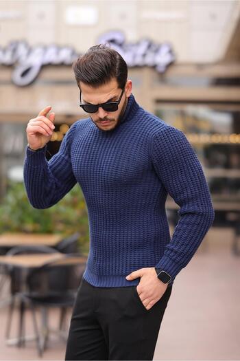 Valiberta Nopenli Wick Knitted Fisherman Sweater - Indigo