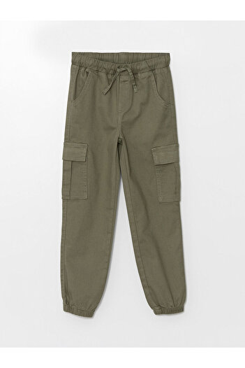 LC Waikiki Girls' Cargo Jogger Pants with Elastic Waist
