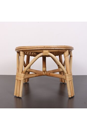 Mylamp YUMRU DOĞAL KUBU RATTAN 40x30 Sehpa & Tabure
