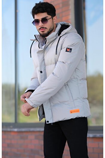 Stilkombin Style Combination Detachable Hooded Coat with Coat Inside Fur 2911_50213