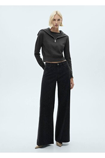 MANGO Woman Snake Skin Look Jean Trousers