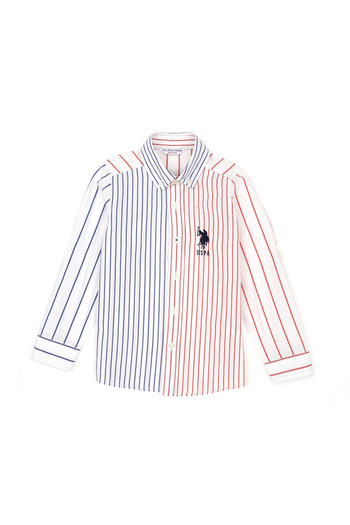 U.S. Polo Assn. Fiú sötétkék hosszú ujjú ing 50270422-VR033