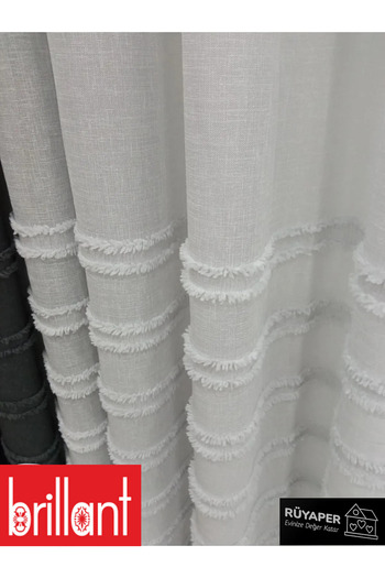 Brillant Rüyaper Trend - Linen Floor and Tulle Curtain Effect, Firm Pleated Product