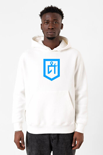 Tshirthane Idil Ural Tamga Білий чоловічий 3-шаровий світшот з капюшоном