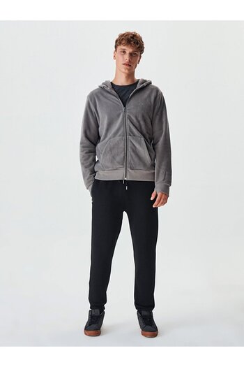 Ltb Fleece Gray Cardigan