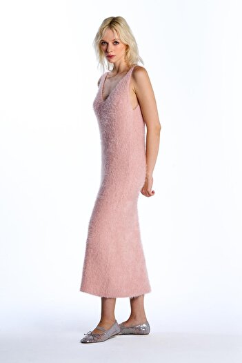 SHERIN Pembe Triko Elbise