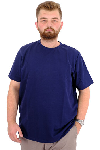 ModeXL Men's T-Shirt - Mode Xl, Crew Neck, Indigo, Large Size Interlok 23162