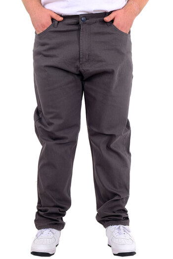 ModeXL Men's Gabardine 5 Pocket Doga Classic - Plus Size, Anthracite 22920