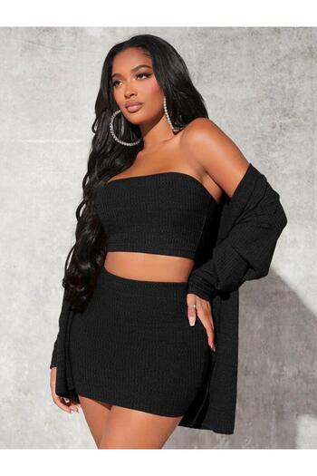 DEEP SECRET Textured Miniskirt
