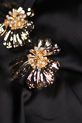 Pao Rosa Brand Model Gold Earrings