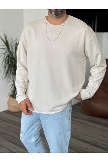 BYBASICMAN Taş Basic Pis Yaka Sweatshirt BY-059
