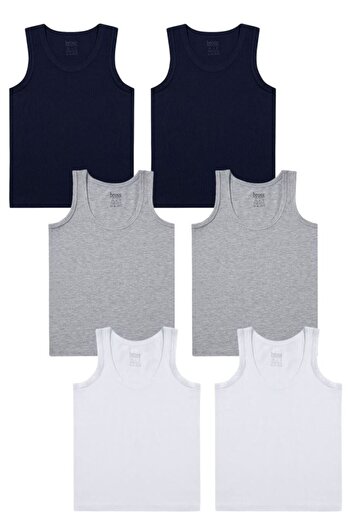 Bross Boy's Cotton Lycra 6-Piece Tank Top 2040