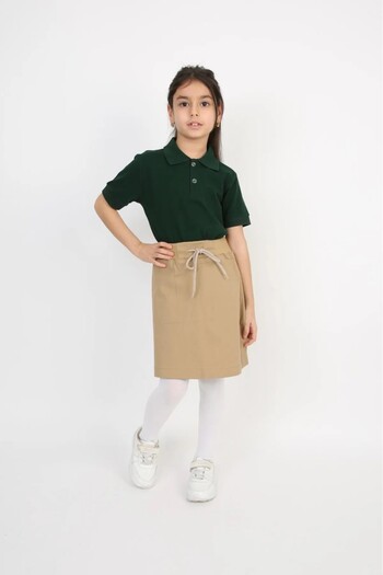 Trendy Mall Girl's Ribbed School Shorts Skirt