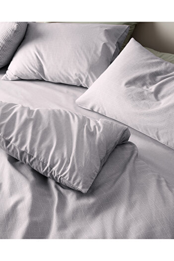 Madame Coco Odette Double 100% Cotton Ranforce Printed Bedding Set - Gray