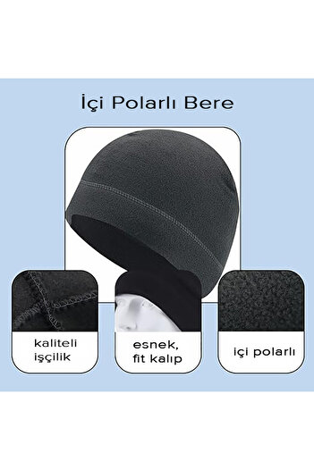 sevateks Unisex Fleece Beanie - Thermal Winter, Cold Protector