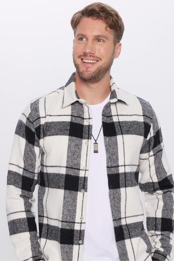 Tudors Men's Slim Fit Slim Fit Lumberjack Checked Winter Shirt
