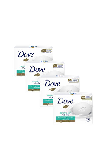 Dove Beauty Cream Bar Micellar Moisturizing Effect for Sensitive Skin 90 g X4
