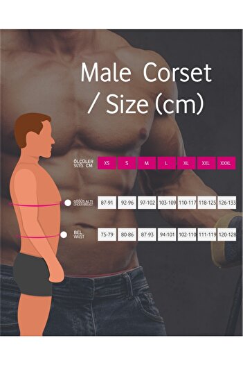 LİPOTEKS Post-Operative Men's Over-Knee Liposuction Corset