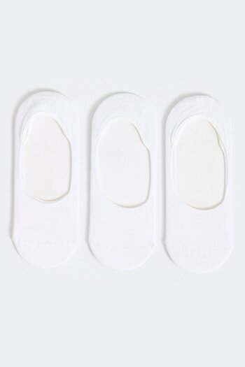 Katia&Bony Pack of 3 Women's Basic Invisible Socks White/white/white