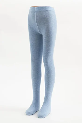 Katia&Bony Blue Melange Cotton Children's Pantyhose