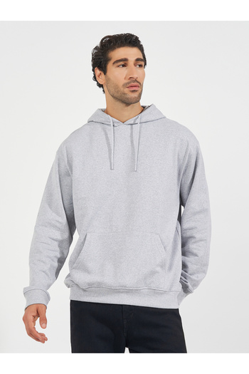Styli Relaxed Fit Fleece Hoodie with Kangaroo Pocket