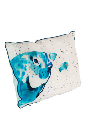 ANEMOSS Bream Patterned Fiber Filled Cotton Rectangular Pillow