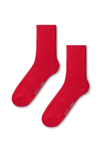 Katia&Bony Women's Family Basic Socks Red