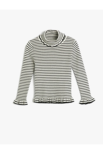 Koton Pulover cu gât țesut Camisole Volane Detaliat Texturat moale