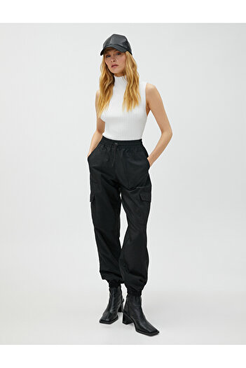 Koton Turtleneck Tank Top Sleeveless with Knitted Motif