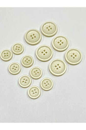 karantuhafiye Blazer Jacket Button - Italian Design, Patterned Inside, Off-White Color
