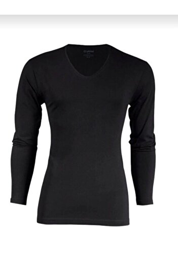 YILDIZ 341 Men's Modal V-Neck Long Sleeve Single Layer T-Shirt