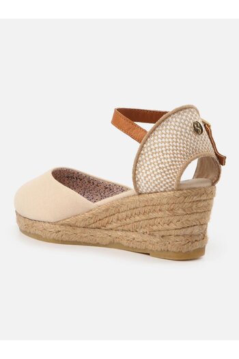 Su Espadril Meghan Ekru Kadın Dolgu Topuklu Espadril