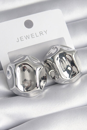 SeyCey.co Brass Silver Color Embroidered Ball Model Women's Earrings