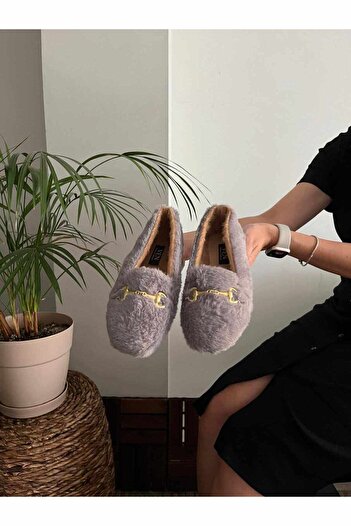 Behtah Kundura Women's Chain Plush House Slippers Home Flats Home Shoes Bundle Dowry