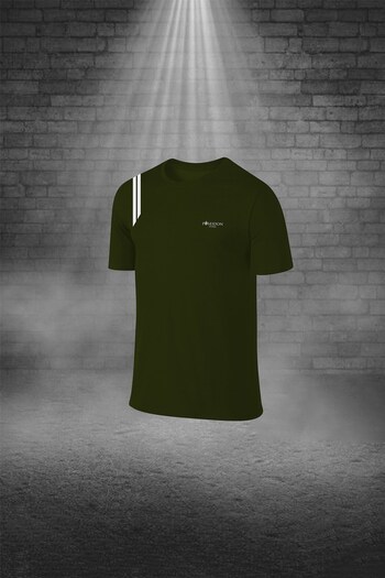 POSEIDON STORM Plus Size Men's Khaki Dri-Fit Fabric Comfort Pocket Neck T-Shirt Shorts Set (4Xl-10Xl)