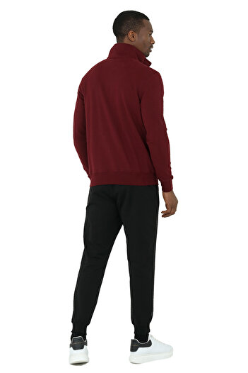 Damat D's Tracksuit Set 90% Cotton 10% Elastane Fabric Bordo