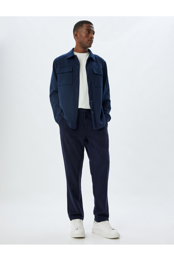Koton Zippered Pocket Cotton Blended Raised Waist Lace up Sweatpants
