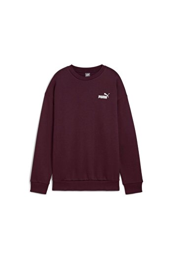 Puma Essential Relaxed Small Logo Women's Purple Round Collar Sweatshirt