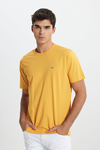 Lee Regular Fit Comfortable Cut 100% Cotton Crew Neck Logo Crew Neck T-Shirt